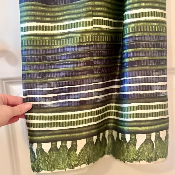 BOSS Hugo Boss Green Silk Geometric Dress – US 10 – Paris Runway 2012 - Picture 7 of 8